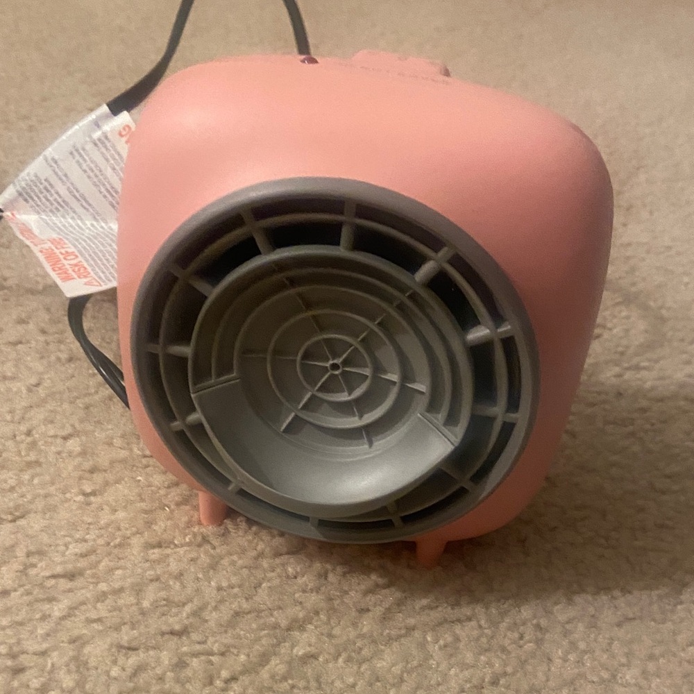 Pink and Gray Portable Fan